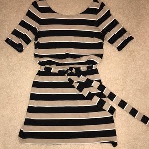 Banana Republic striped dress with belt